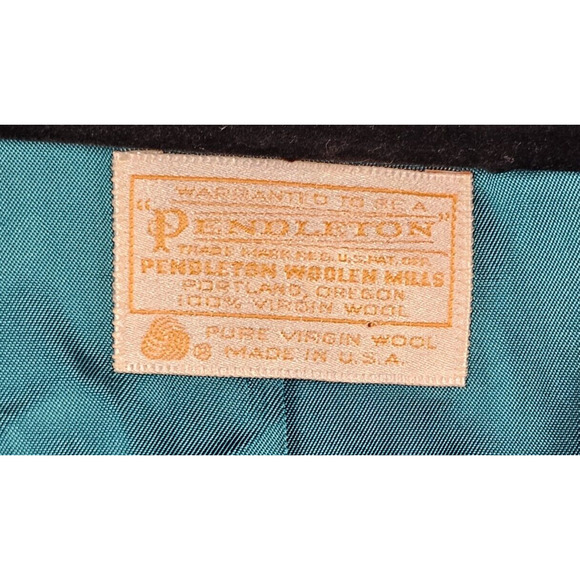 VTG Pendleton Women's 12 100% Pure Virgin Wool Lined 3 Button Blue Blazer USA - Picture 2 of 6